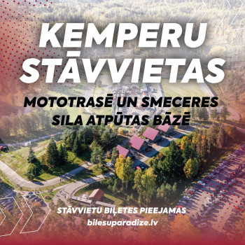 Kemperu stāvvieta mototrasē un Smeceres sila atpūtas bāzē